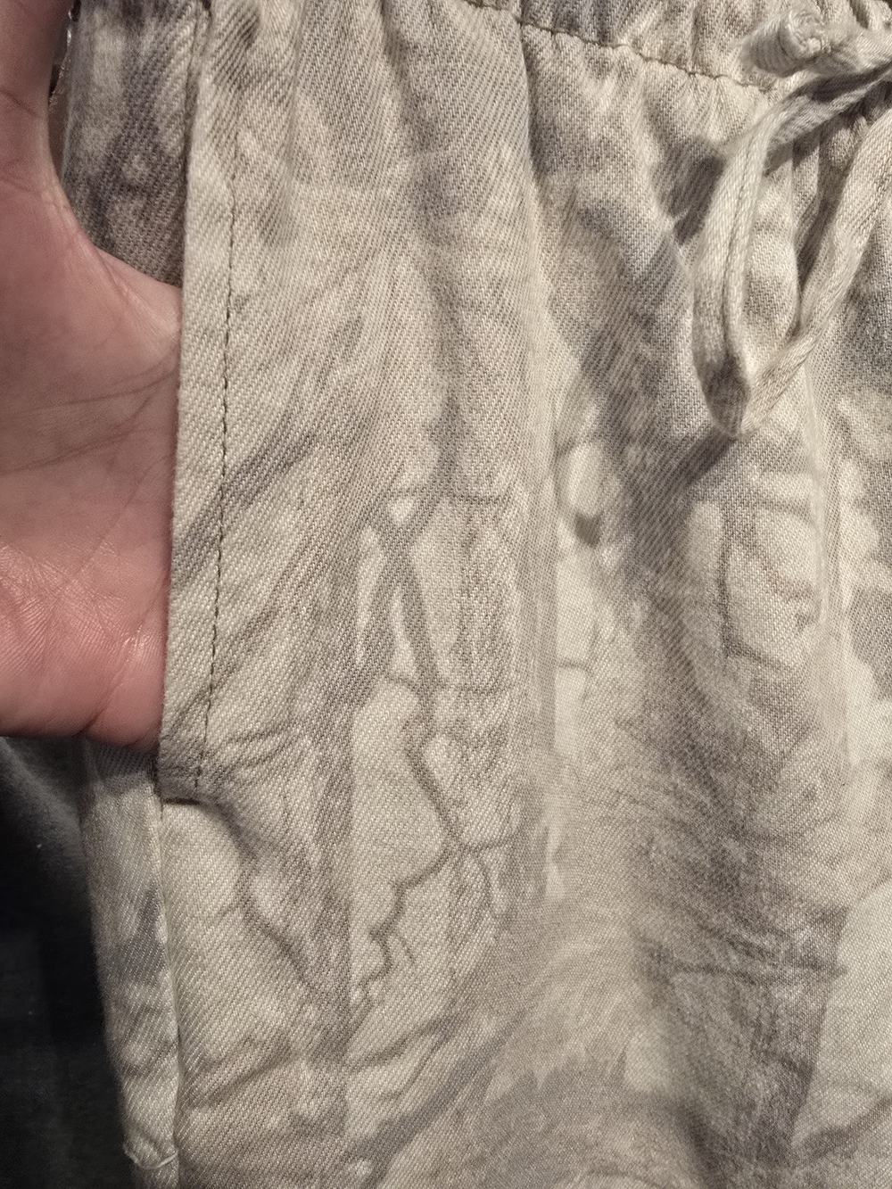 Vanilla Star Winter Camo Baggy Drawstring Waist Pants